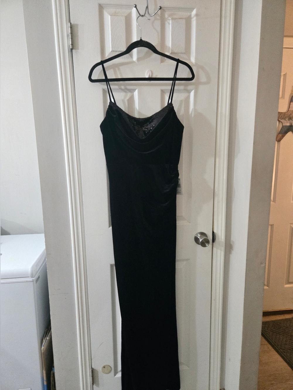 Nwt 11/12 B. Darlin black velour formal dress
